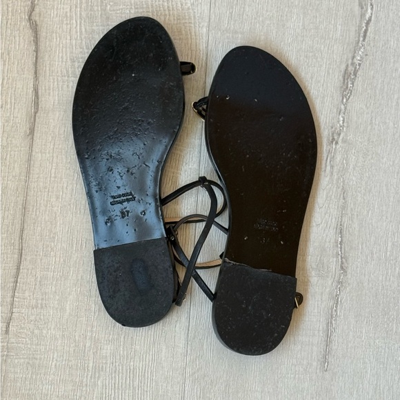 Elegant Black Leather Sandals Amanu - Picture 8 of 11